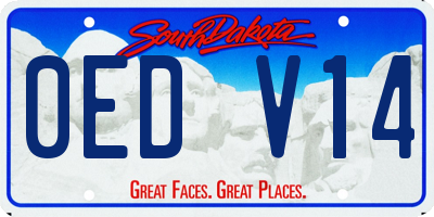 SD license plate 0EDV14