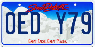 SD license plate 0EDY79