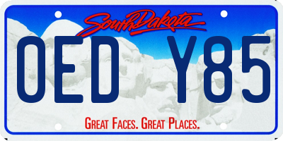SD license plate 0EDY85