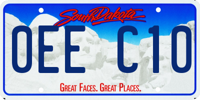 SD license plate 0EEC10