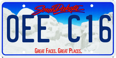 SD license plate 0EEC16