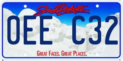 SD license plate 0EEC32