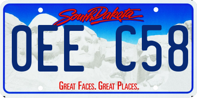 SD license plate 0EEC58