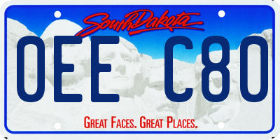 SD license plate 0EEC80