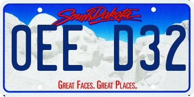 SD license plate 0EED32