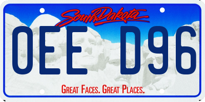 SD license plate 0EED96