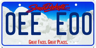 SD license plate 0EEE00