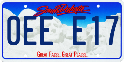 SD license plate 0EEE17