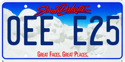 SD license plate 0EEE25
