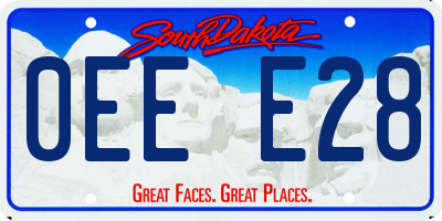 SD license plate 0EEE28