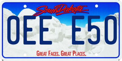 SD license plate 0EEE50