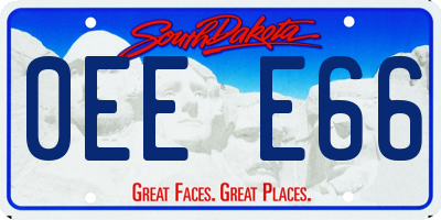 SD license plate 0EEE66