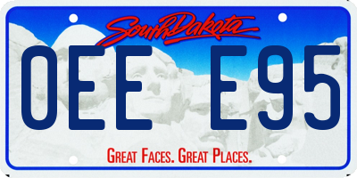 SD license plate 0EEE95