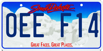 SD license plate 0EEF14