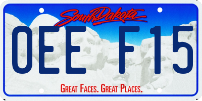 SD license plate 0EEF15