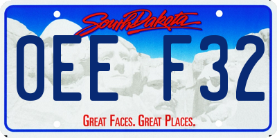 SD license plate 0EEF32