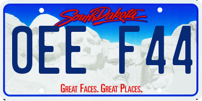 SD license plate 0EEF44