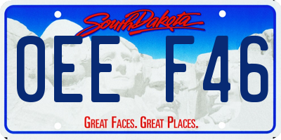 SD license plate 0EEF46