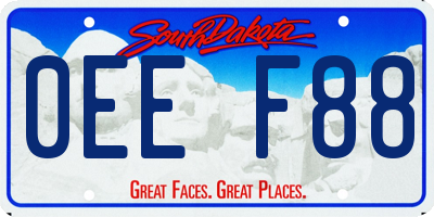 SD license plate 0EEF88