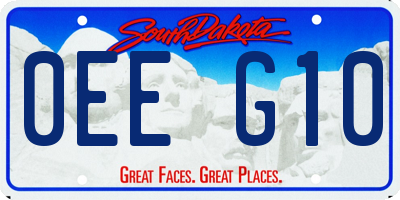 SD license plate 0EEG10