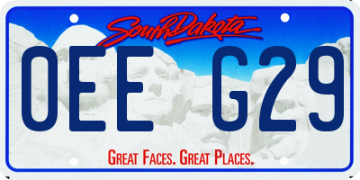 SD license plate 0EEG29