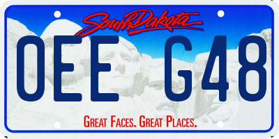 SD license plate 0EEG48