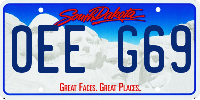 SD license plate 0EEG69