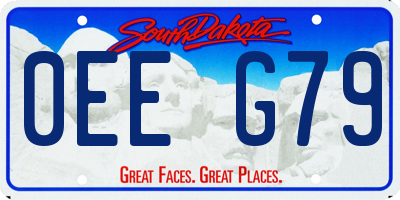 SD license plate 0EEG79