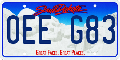SD license plate 0EEG83