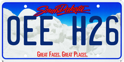 SD license plate 0EEH26