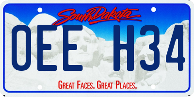 SD license plate 0EEH34