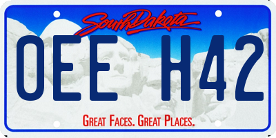 SD license plate 0EEH42