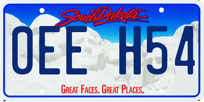 SD license plate 0EEH54