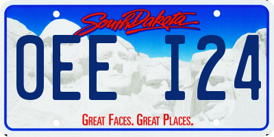 SD license plate 0EEI24