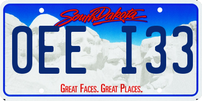 SD license plate 0EEI33