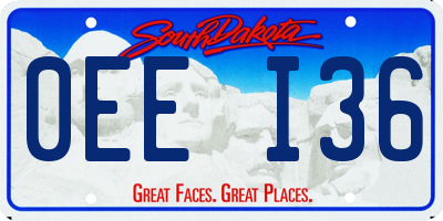 SD license plate 0EEI36