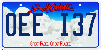 SD license plate 0EEI37