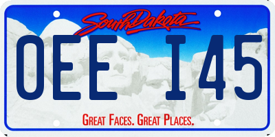 SD license plate 0EEI45