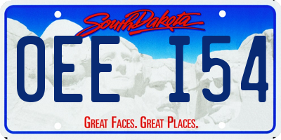 SD license plate 0EEI54