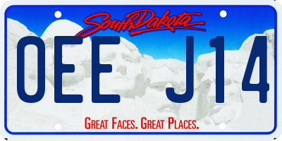 SD license plate 0EEJ14