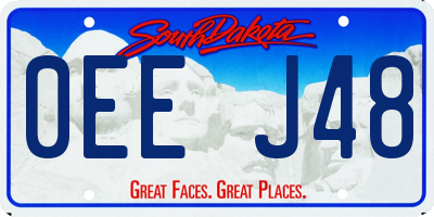 SD license plate 0EEJ48