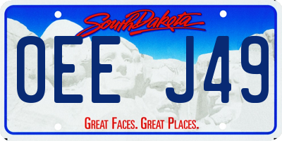 SD license plate 0EEJ49