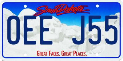 SD license plate 0EEJ55
