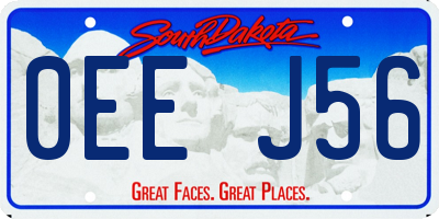 SD license plate 0EEJ56