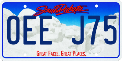 SD license plate 0EEJ75