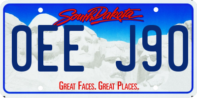 SD license plate 0EEJ90