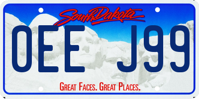 SD license plate 0EEJ99