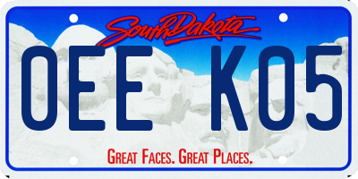 SD license plate 0EEK05