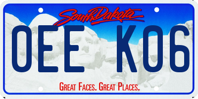 SD license plate 0EEK06