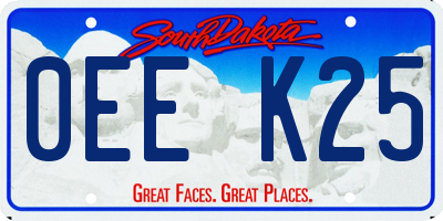SD license plate 0EEK25